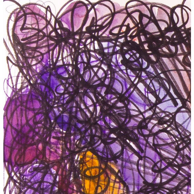 Blue Love Sounds — Vibrant Abstract Symphony in Oil Markers & Acrylics, 18 × 24 In For Sale - Image 8 of 9