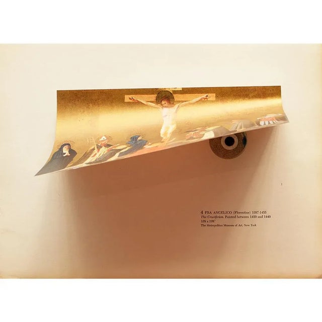 1953 After Fra Angelico "The Crucifixion", Gold Printed First Edition Vintage Print For Sale - Image 4 of 8