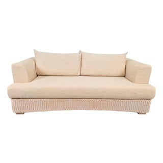 Modern Outdoor Wicker Linen Sofa by DFN SRL for Dolcefarniente Leda, Italy For Sale