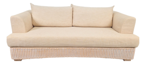 Modern Outdoor Wicker Linen Sofa by DFN SRL for Dolcefarniente Leda, Italy