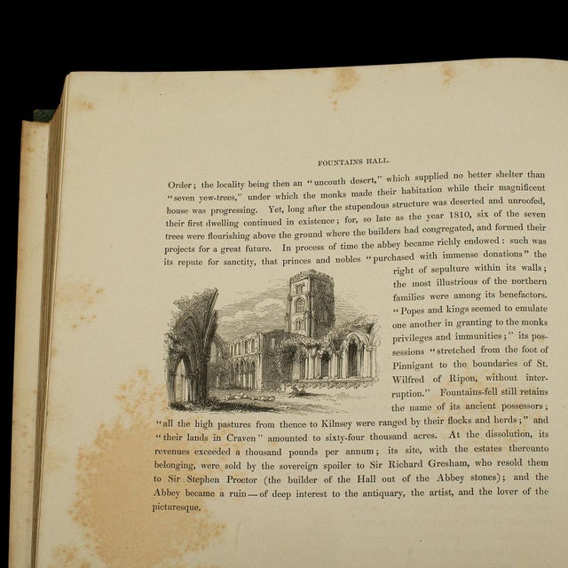 1858's Large Antique Book of Baronial Halls Volume 1 For Sale - Image 12 of 12