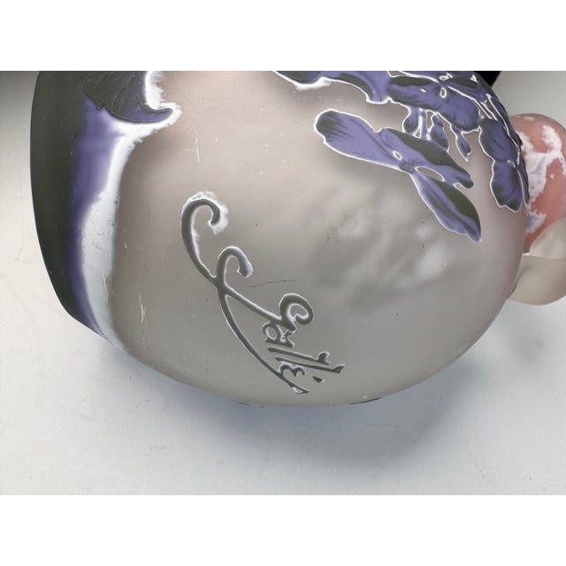 1910s Emile Galle Hydrangea Vase For Sale - Image 5 of 11