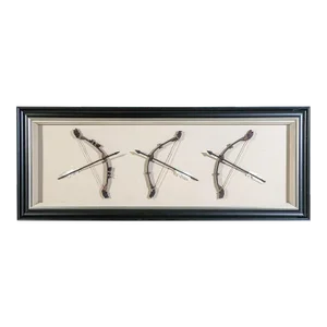 Vintage Trio of Bows and Arrows Shadow Box Wall Decor