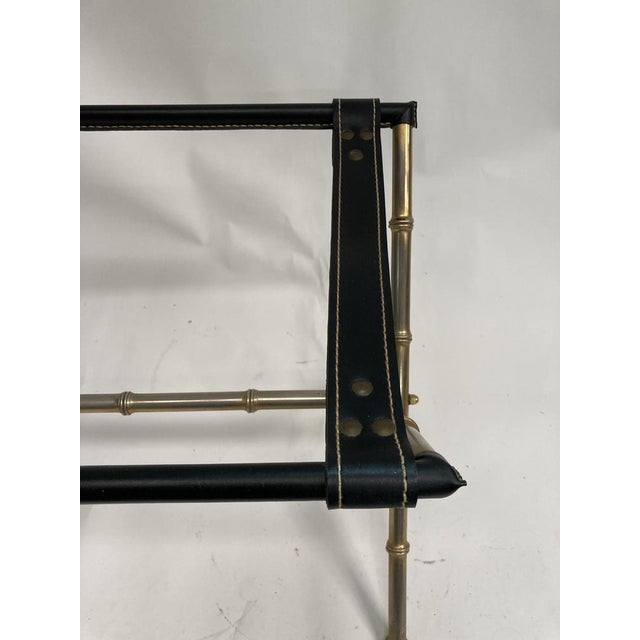 Coffee Table in Sheathed Leather by Jacques Adnet, 1950s For Sale - Image 12 of 14