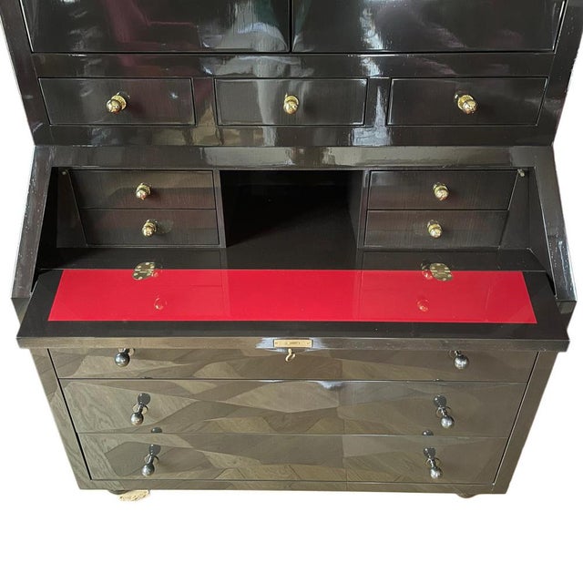 A striking one-off secrétaire desk designed and custom-made in 2016 by Paris-based designer Jean-Rémy Couradette. Executed...