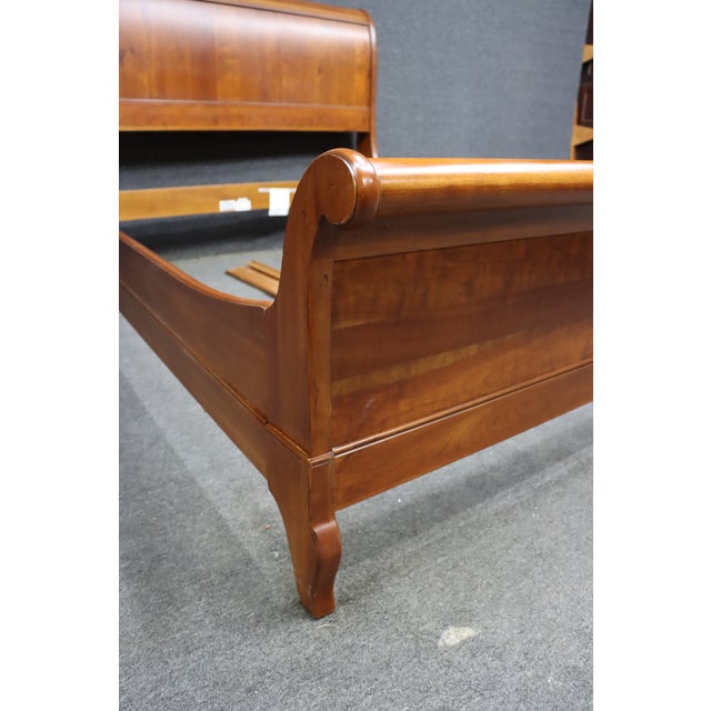 Ethan Allen Maison Collection Cherry Queen Sleigh Bed For Sale In Philadelphia - Image 6 of 13