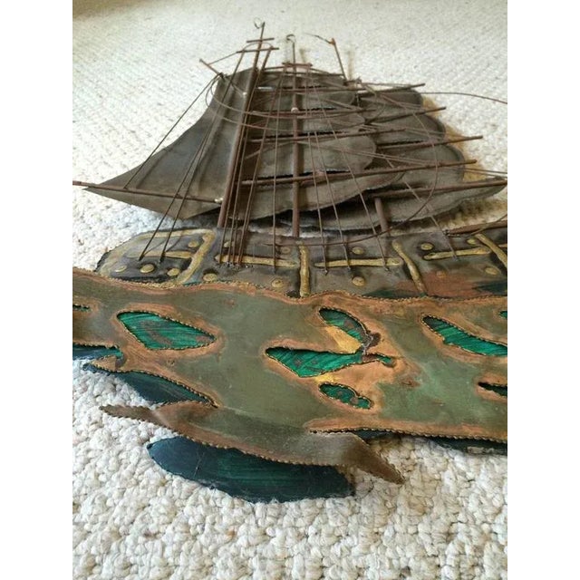 1960s Large Brutalist Mid-Century Ship Wall Sculpture For Sale - Image 5 of 11