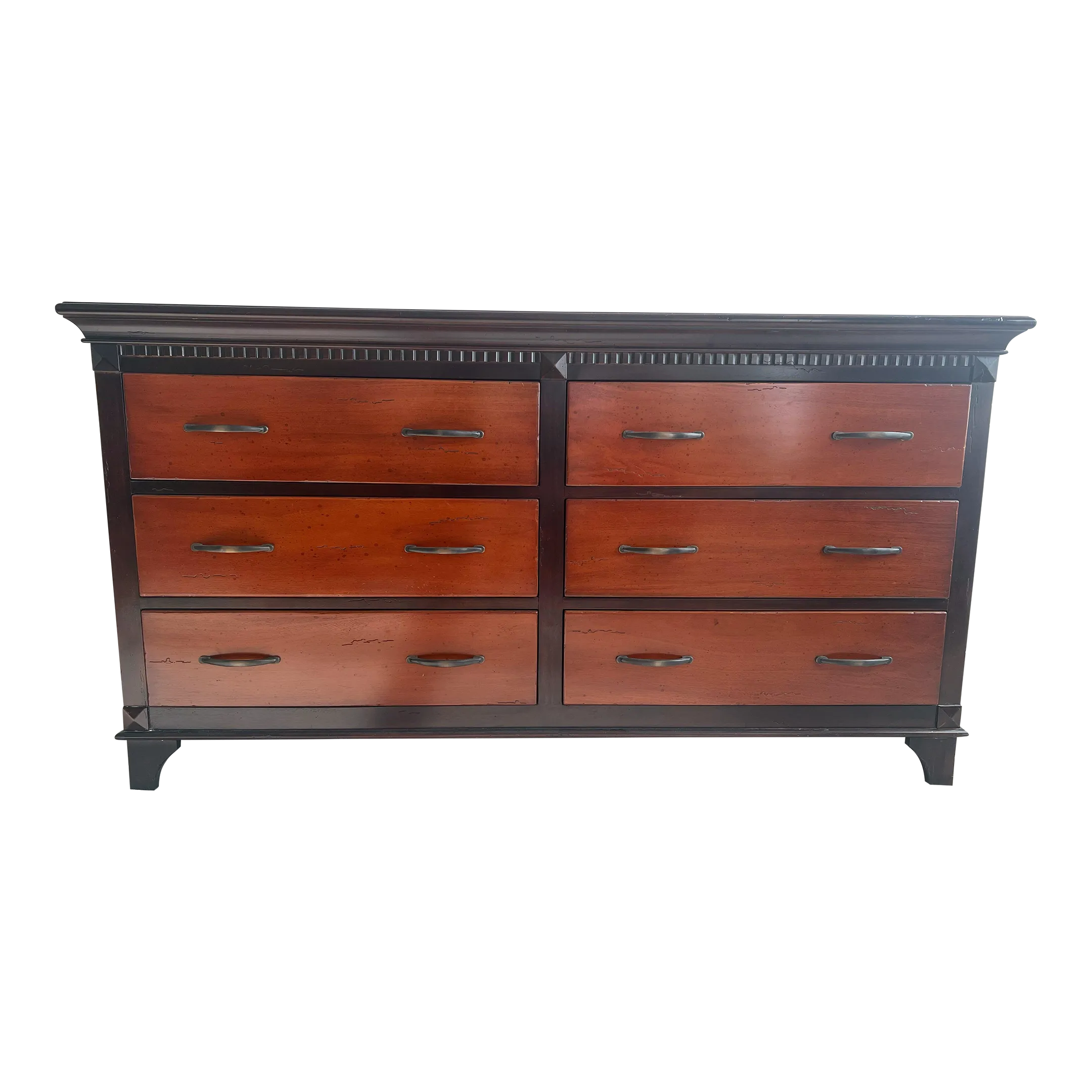 Arhaus Positano Tuscany Six Drawer Hardwood Solid Wood Transitional Long  Dresser | Chairish
