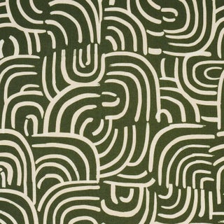 SAMPLE - Schumacher X Backdrop New Beat Fabric In Olive For Sale