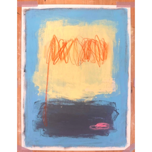 Abstract "Vibrate" Original Contemporay Abstract Painting on Paper For Sale - Image 3 of 5