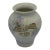 Santa Barbara Hand -Thrown Pottery Morning Glory Floral Vase Marked For Sale