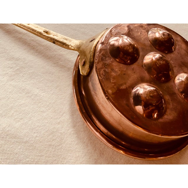 French Copper Escargot Pan With Long Handle - Handmade 1950s For Sale - Image 6 of 12