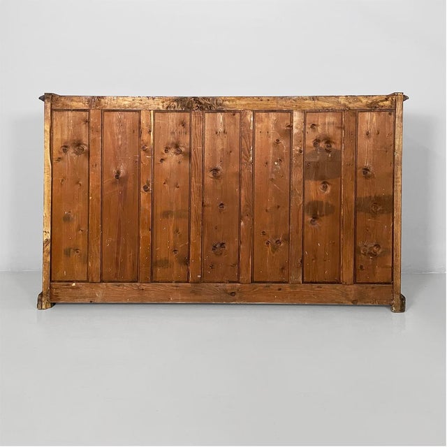 Brown Art Deco Italian Wooden Sideboard with Drawers and Compartment, 1930s For Sale - Image 8 of 18