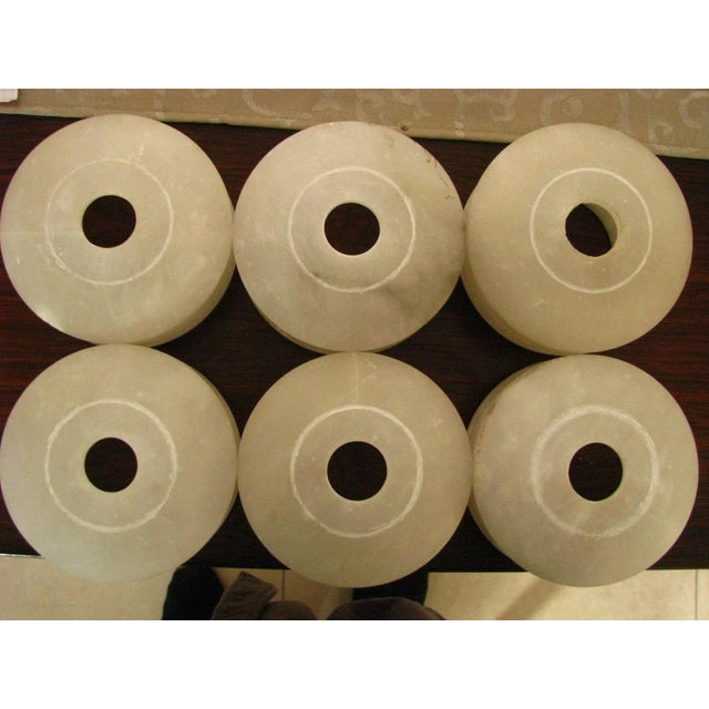 French Art Deco Alabaster Chandelier, 1925 For Sale - Image 13 of 15