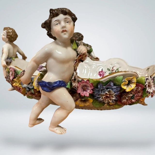 Antique Schierholz Plaue Centerpiece Bowl, German (1907-1927) For Sale In San Diego - Image 6 of 11