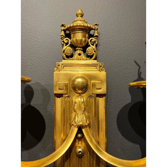 Edward F. Caldwell & Co. 1920’s Caldwell Bronze Sconces - a Pair For Sale - Image 4 of 7