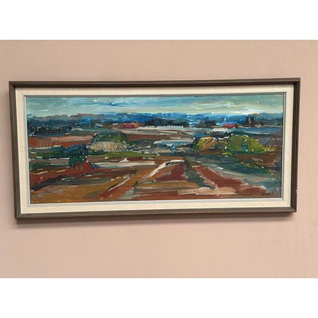 Jerzy Luczak‑Szewczyk, Landscape, 1950s, Oil on Canvas, Framed For Sale - Image 8 of 9