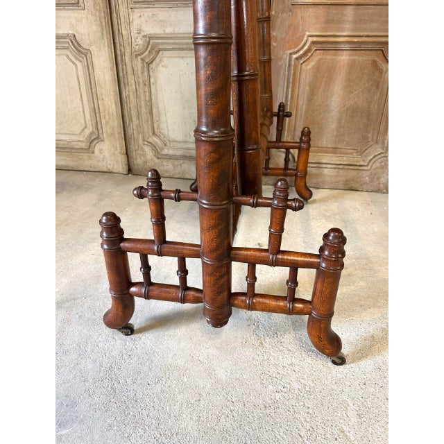 Faux Bamboo Cheval Mirror, 1900s For Sale - Image 6 of 12