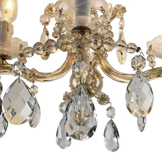 Italian Marie Therese Crystal Wall Lights, 1950s, Set of 2 For Sale - Image 11 of 12