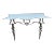 1940s Italian Console Table Wrought Iron Marble Style Gilbert Poillerat For Sale
