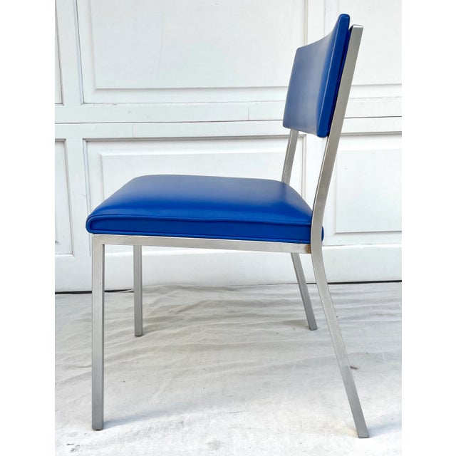 Vintage Bright Blue and Steel Modern Chair For Sale In Los Angeles - Image 6 of 12