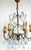 Antique Gilded Metal Murano Glass Drop Six-Light Chandelier, 1930s For Sale - Image 3 of 14