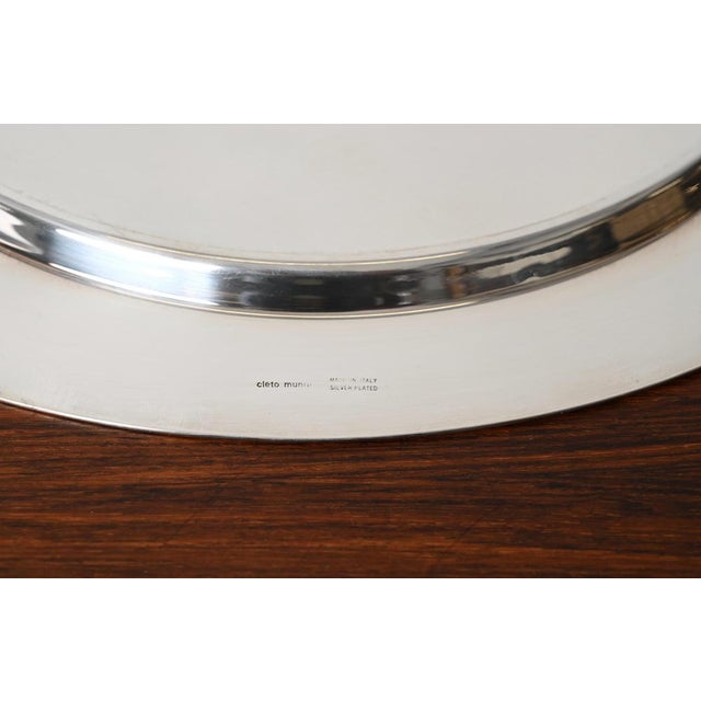 Italian Modern Silver Plated Serving Plate by Gio Ponti, 1980s For Sale - Image 9 of 16