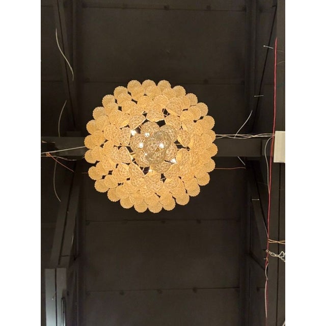 Early 21st Century Murano Gold Granola Glass Tear Drop Chandelier For Sale - Image 5 of 5