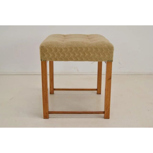 Beige Mid-Century Footstool, 1960s For Sale - Image 8 of 9