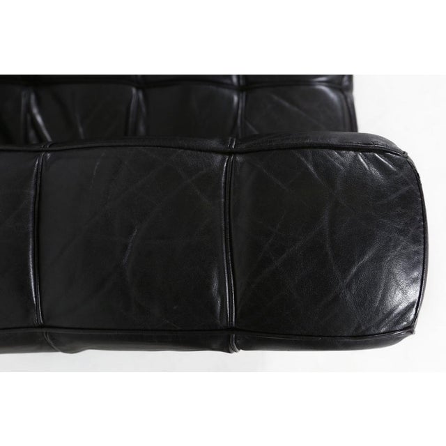 Black Leather Model 8020 Kubus Sofa by Josef Hoffmann for Wittmann, Austria, Early 1980s For Sale - Image 9 of 13