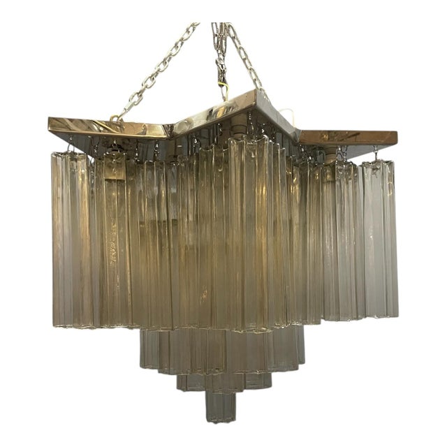 Large Murano Glass Tronchi Star Flush Mount, 1980s For Sale - Image 3 of 17