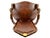 Animal Skin French Francois Linke Style Ormolu and Wood Leather Armchair For Sale - Image 7 of 18