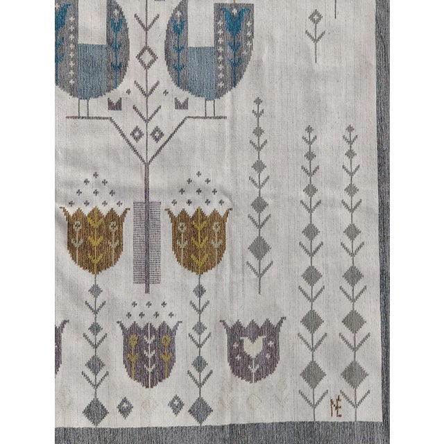 Textile Handwoven Wool Tapestry by Eva Nemeth, 1970s For Sale - Image 7 of 11