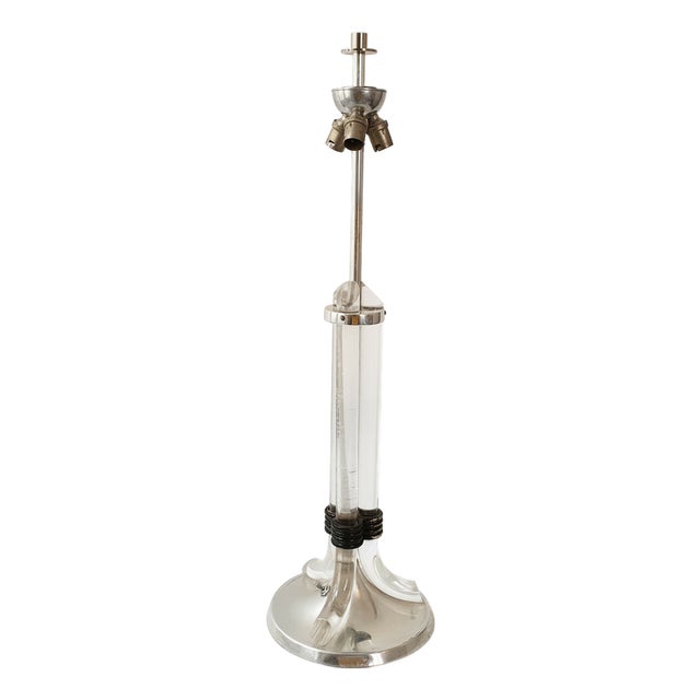 Art Deco Table Lamp attributed to Jacques Adnet for Hilton Hotels, 1930s-1940s For Sale