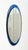 Mid-Century Modern Oval Blue Wall Mirror by Metalvetro Galvorame, Italy, 1970s For Sale - Image 9 of 14