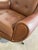 Dark Brown Tufted Leather Swivel Lounge Chair Danish Mid-Century Modern 1970s For Sale - Image 9 of 9