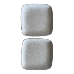 Vintage Glidden Pottery Speckled Square 8.25” Plates – Mid-Century California Stoneware, Set of 2