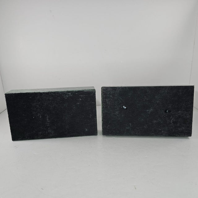 1970s Pair of Vintage Brass Griffin Bookends With Green Marble Bases For Sale - Image 5 of 10