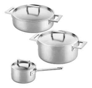 Mepra Attiva 6-Piece Cookware Set, Pewter