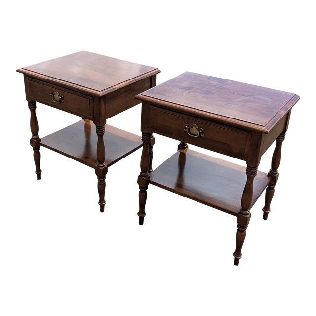 1970s Pair of Ethan Allen Night Stands Chairish