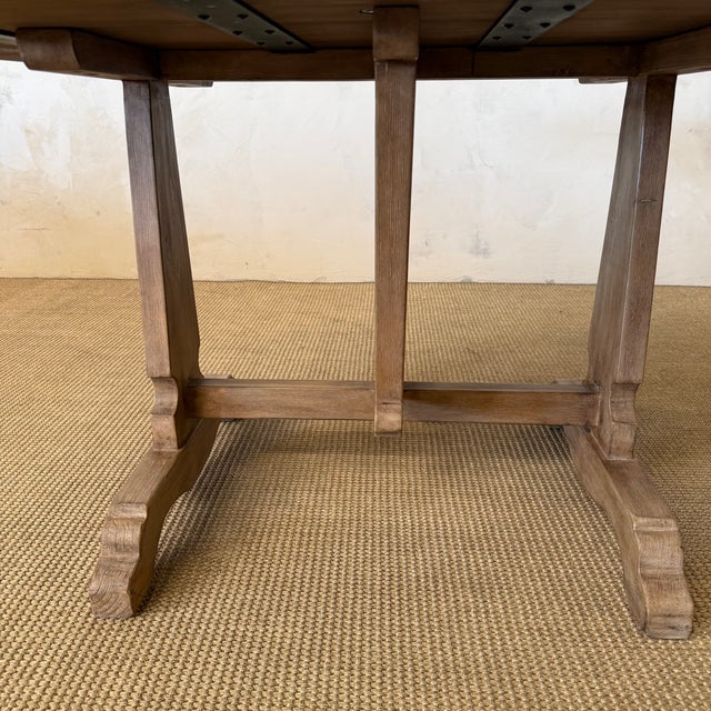 Lyon Reclaimed European Pine Oval Dining Table or Center Table in Natural For Sale - Image 10 of 14