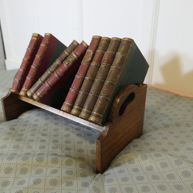 Oak Desk Top Book Trough with Handles, 1920s For Sale - Image 6 of 7