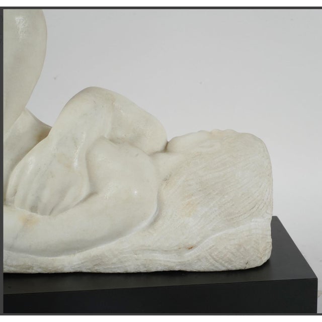 1970s Eugene Gauss (1905 - 1988) Marble Sculpture of Reclining Nude, Dated 1978 For Sale - Image 5 of 9