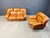Mid-Century Italian Leather Sofa Set by Ercole Biella for Grappeggia, 1970s, Set of 2 For Sale - Image 11 of 12