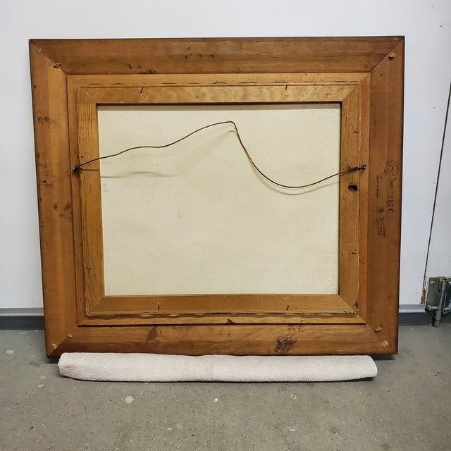 Large Seascape Vintage Painting, Framed For Sale - Image 10 of 12