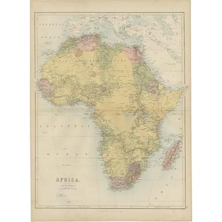 Antique Map of Africa by A & C, 1870 For Sale