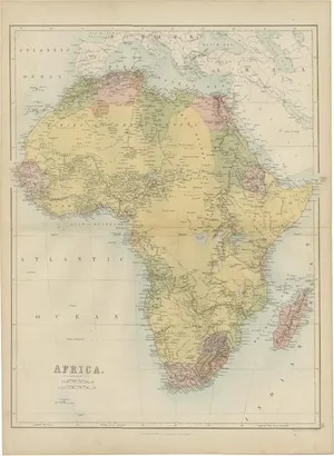 Antique Map of Africa by A & C, 1870