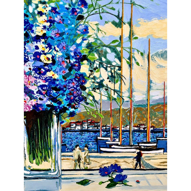 1980s Michel-Henry “Delphiniums” Artist’s Proof Serigraph e.a. 5/50 For Sale In Chicago - Image 6 of 18