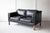 1960s Danish Black Leather Two-Seater Sofa, 1960s For Sale - Image 5 of 6