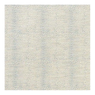 Schumacher Mini Leopard Fabric in Cloud For Sale